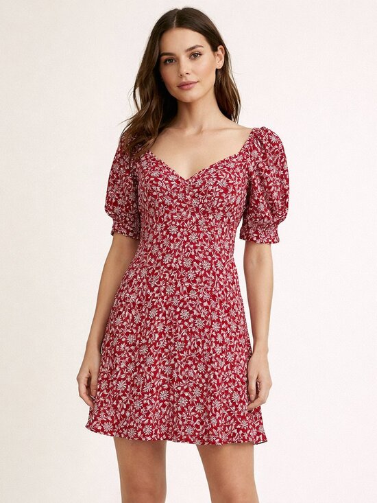 Madewell Dresses & Skirts - Madewell Floral Puff Sleeve Mini Dress Size 2, NWT